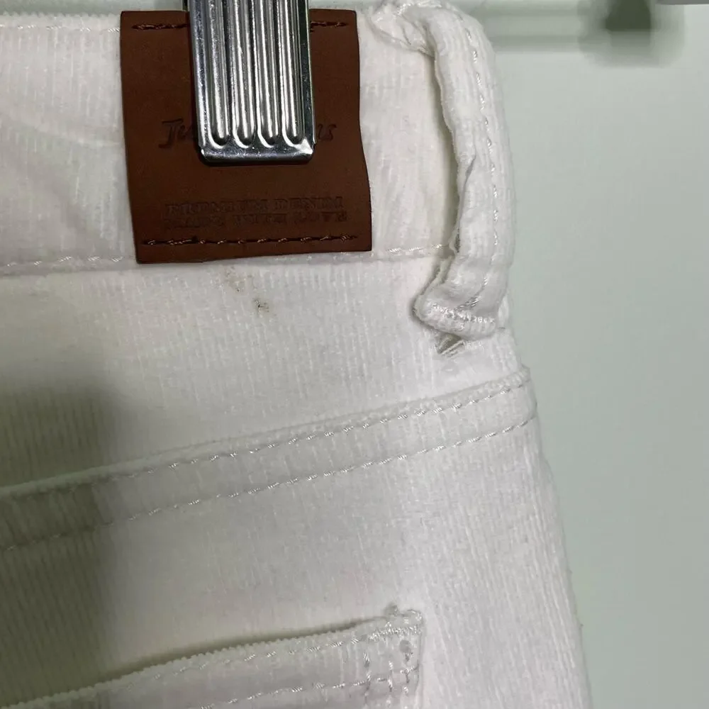Girl's Justice Bootcut Corduroy  Jeans Low‎ Rise Cotton Blend Stretch White 12 R